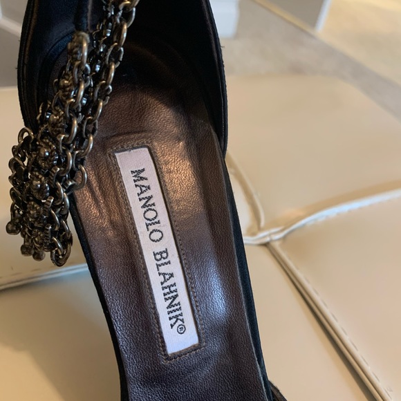 Manolo Blahnik | Shoes | Manolo Blahnik Black Evening Heels | Poshmark